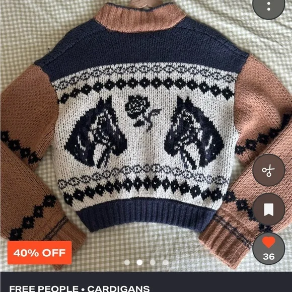 Free people lucky sweater bomber cardigan - Picture 2 of 6